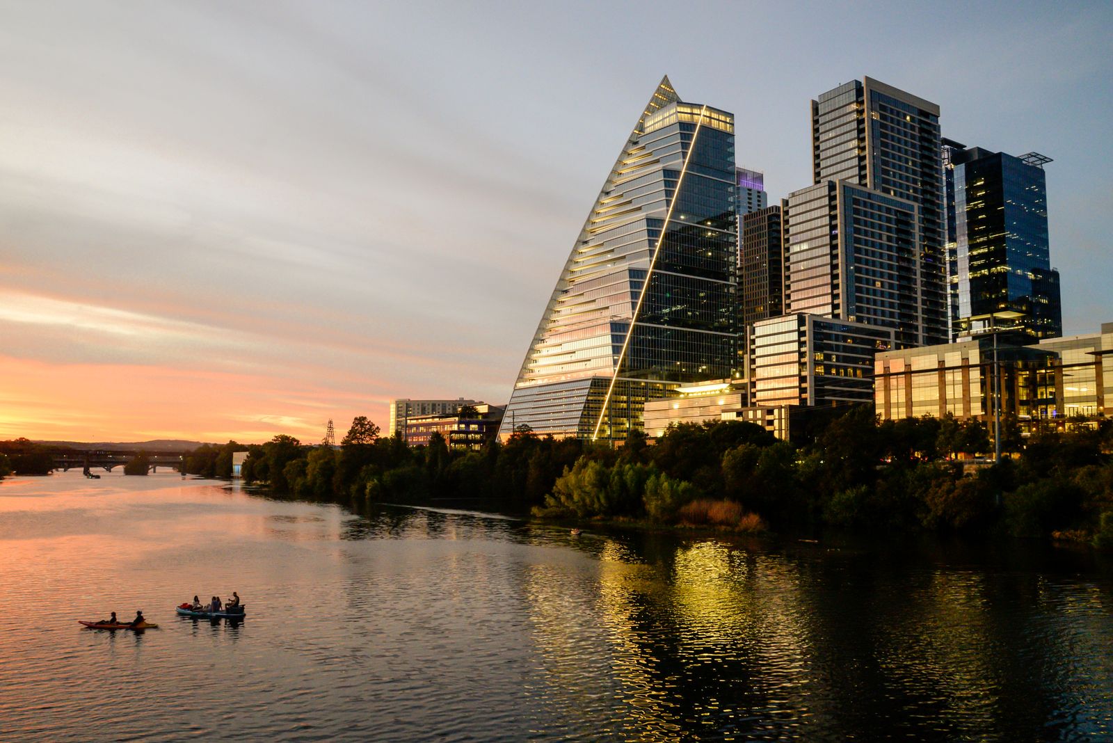 Austin skyline at sunset